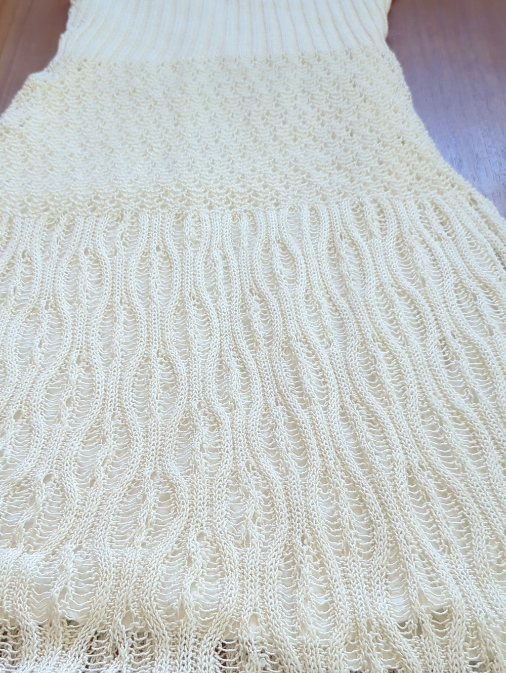 Stretch Cream Lace Maxi Dress - Picture 3 of 7